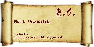 Must Oszvalda névjegykártya